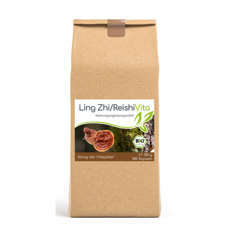 Bio-Ling Zhi / Reishi Vita "Glänzender Lackporling" Kapseln – 300 Kapseln