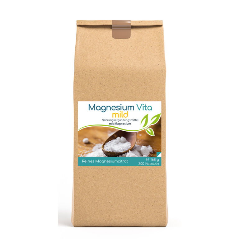 Magnesiumcitrat Vita ‚mild‘ Kapseln – 300 Kapseln