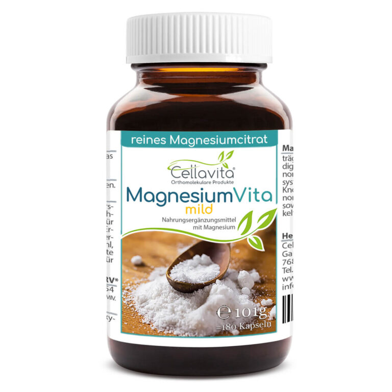 Magnesiumcitrat Vita ‚mild‘ Kapseln – 180 Kapseln