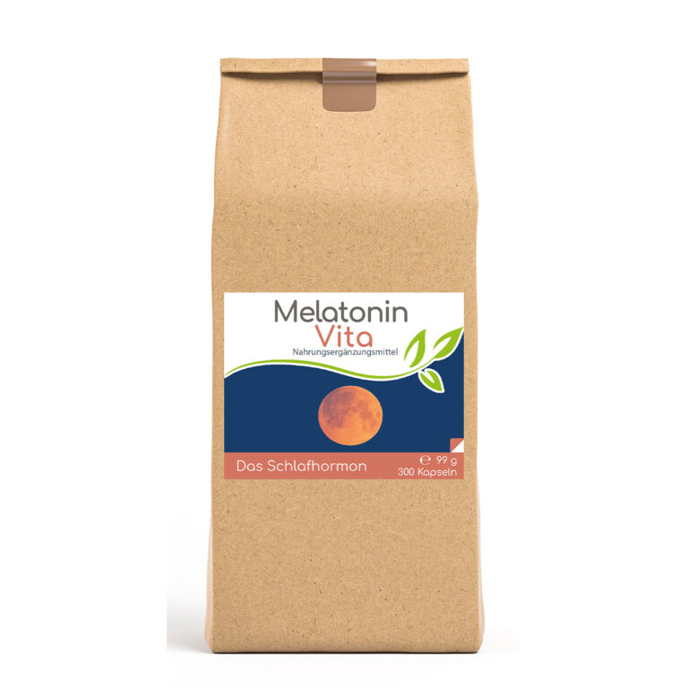 Melatonin Vita mit Ashwagandha & Ling Zhi Kapseln – 300 Kapseln