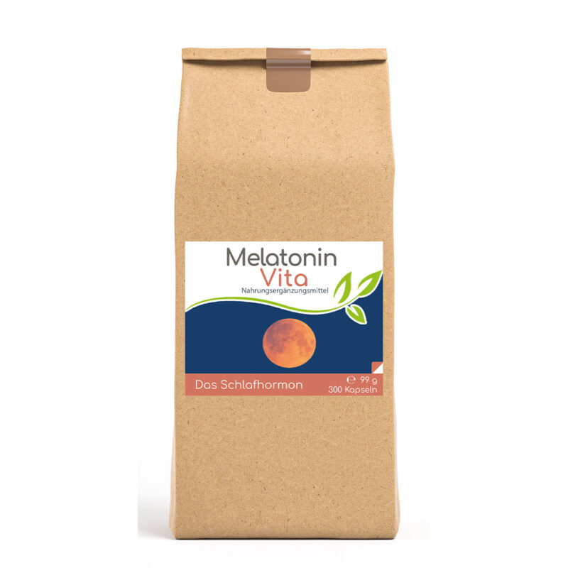 Melatonin Vita mit Ashwagandha & Ling Zhi Kapseln – 300 Kapseln
