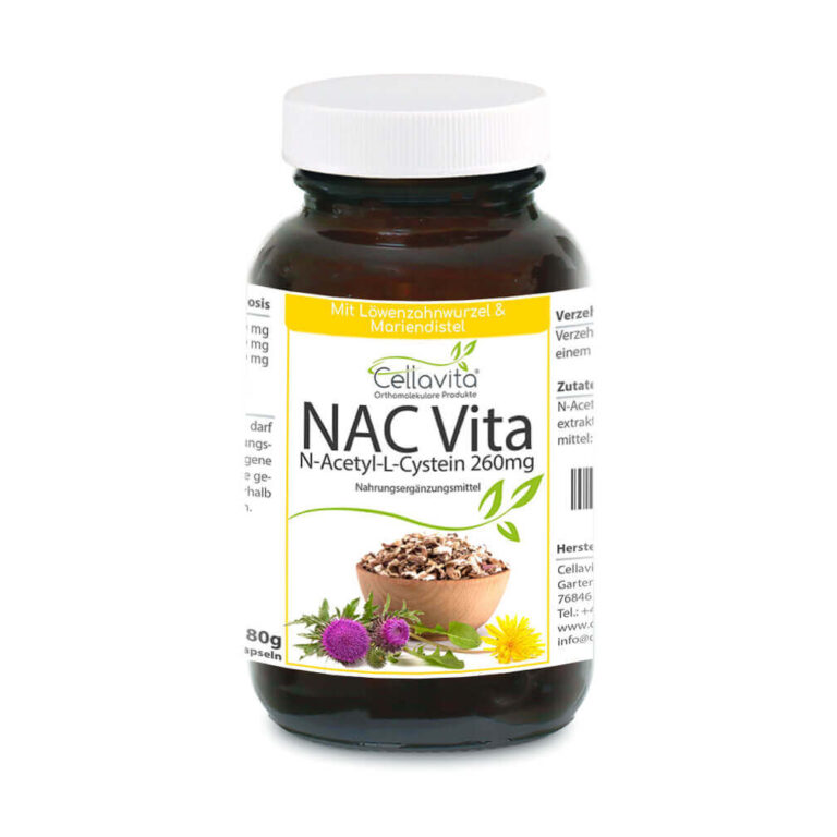 NAC Vita – 260 mg – N-Acetyl-L-Cystein aus natürlicher Fermentation – 150 Kapseln