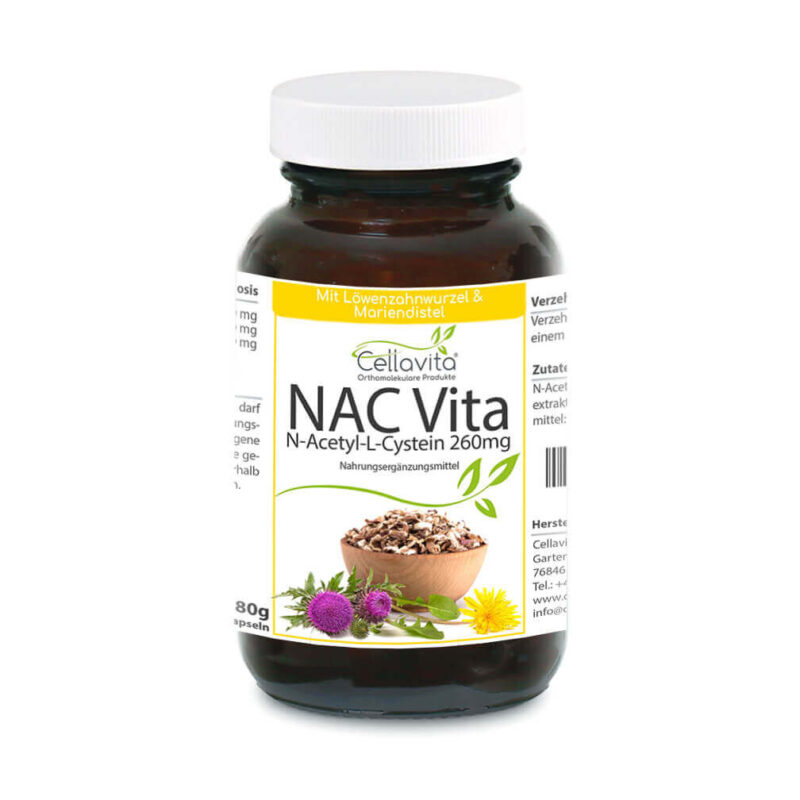 NAC Vita - 260 mg - N-Acetyl-L-Cystein aus natürlicher Fermentation – 150 Kapseln