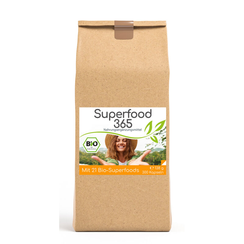 Superfood 365 Bio Kapseln – 300 Kapseln