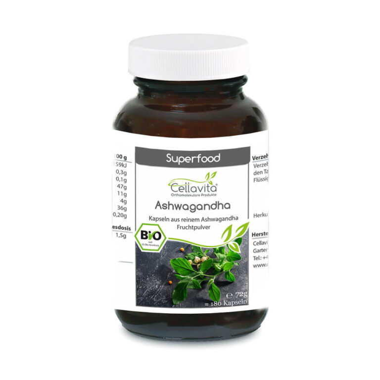 Superfood Ashwagandha bio Kapseln – 180 Kapseln