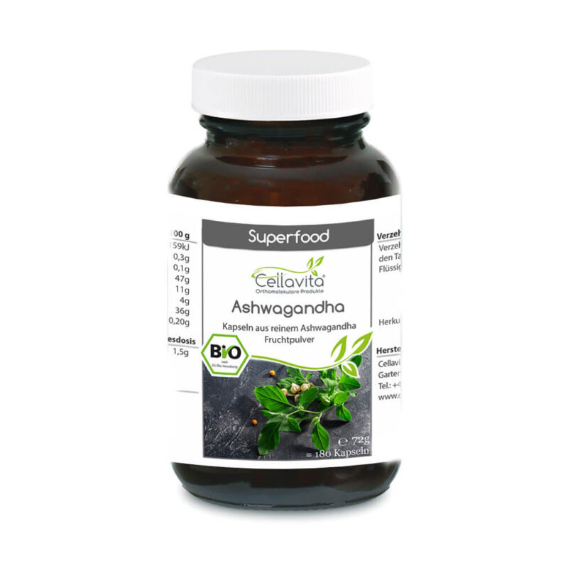 Superfood Ashwagandha bio Kapseln – 180 Kapseln