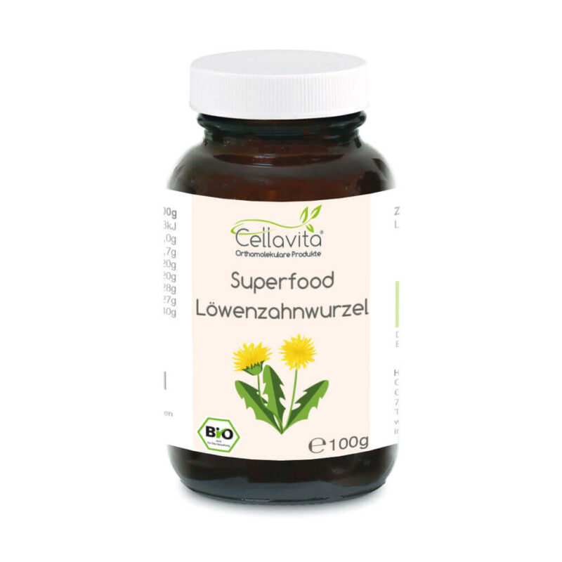 Superfood Löwenzahnwurzel bio Pulver – 100g im Glas