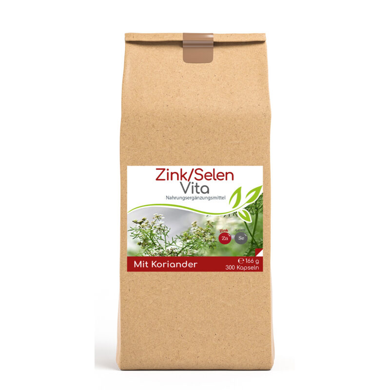 Zink-Selen & Koriander Vita Kapseln – 300 Kapseln