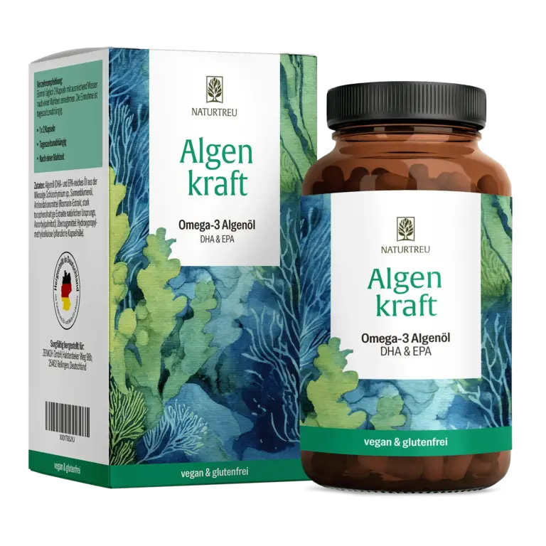 Algenkraft: Omega 3 Algenöl Kapseln – 1 Dose