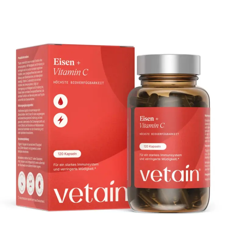 Eisen + Vitamin C – 120 Kapseln