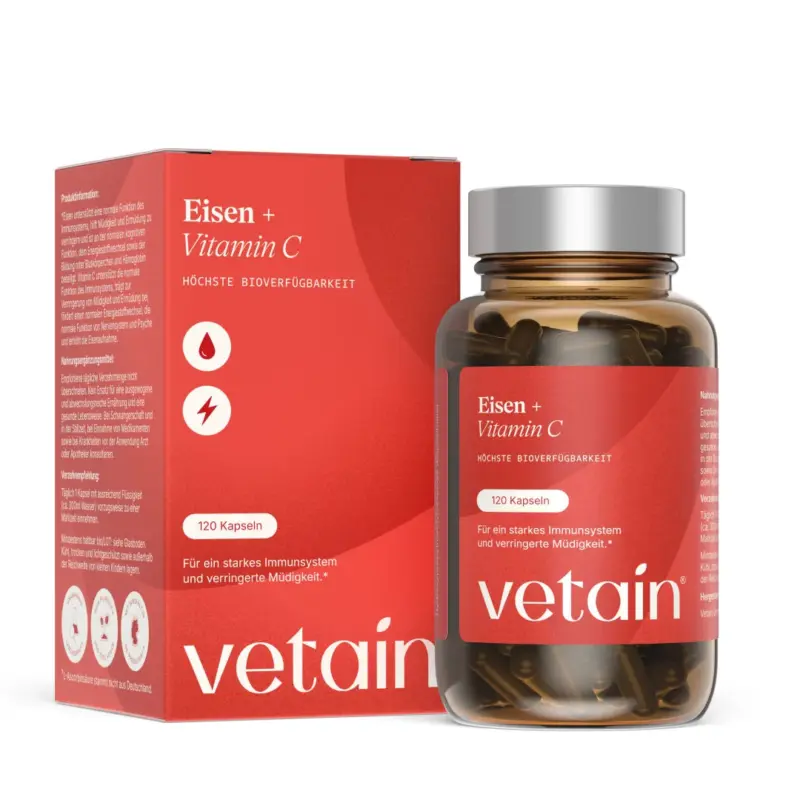 Eisen + Vitamin C – 120 Kapseln