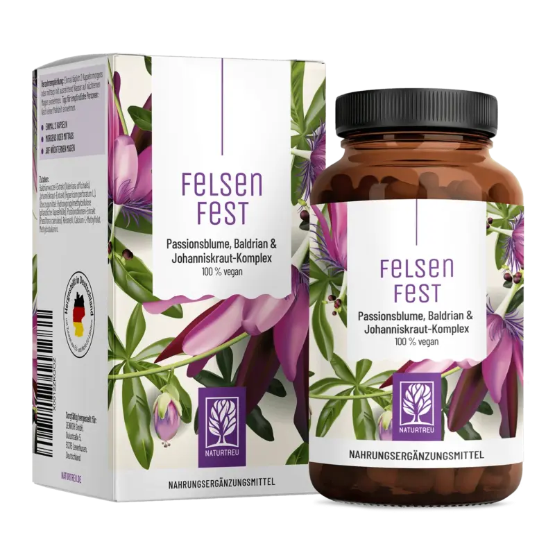 Felsenfest: Johanniskraut Baldrian Passionsblume Komplex – 1 Dose