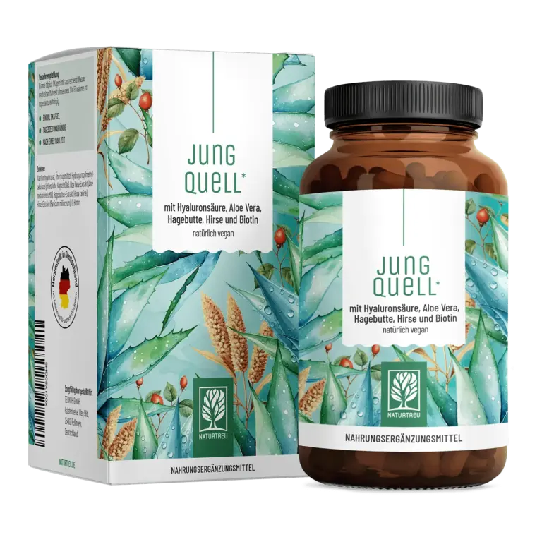 Jungquell: Hyaluron Kapseln mit Aloe Vera, Hagebutte & Biotin
