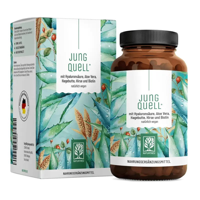 Jungquell: Hyaluron Kapseln mit Aloe Vera, Hagebutte & Biotin