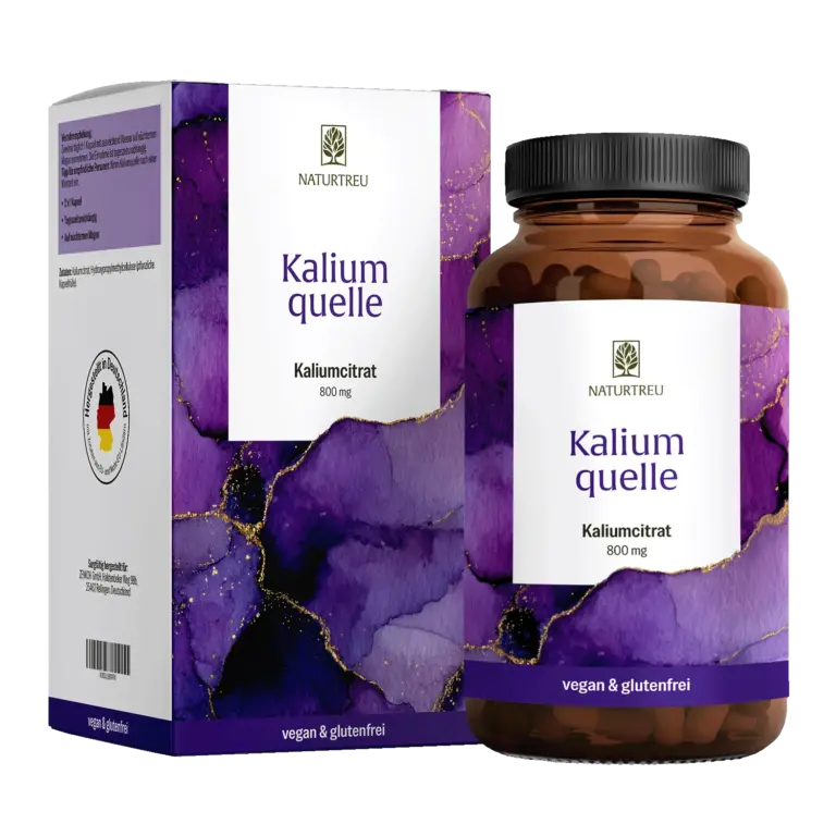 Kaliumquelle: Kalium Kapseln mit 800 mg elementarem Kalium