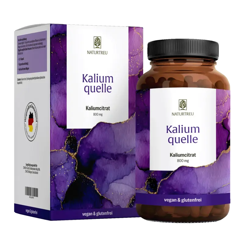 Kaliumquelle: Kalium Kapseln mit 800 mg elementarem Kalium