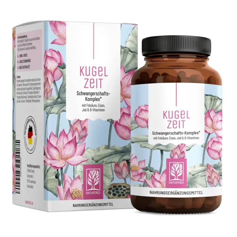 Kugelzeit: Schwangerschafts-Komplex mit Folsäure, Eisen & Jod – 1 Dose KUGELZEIT (die meisten kaufen 2 Dosen)