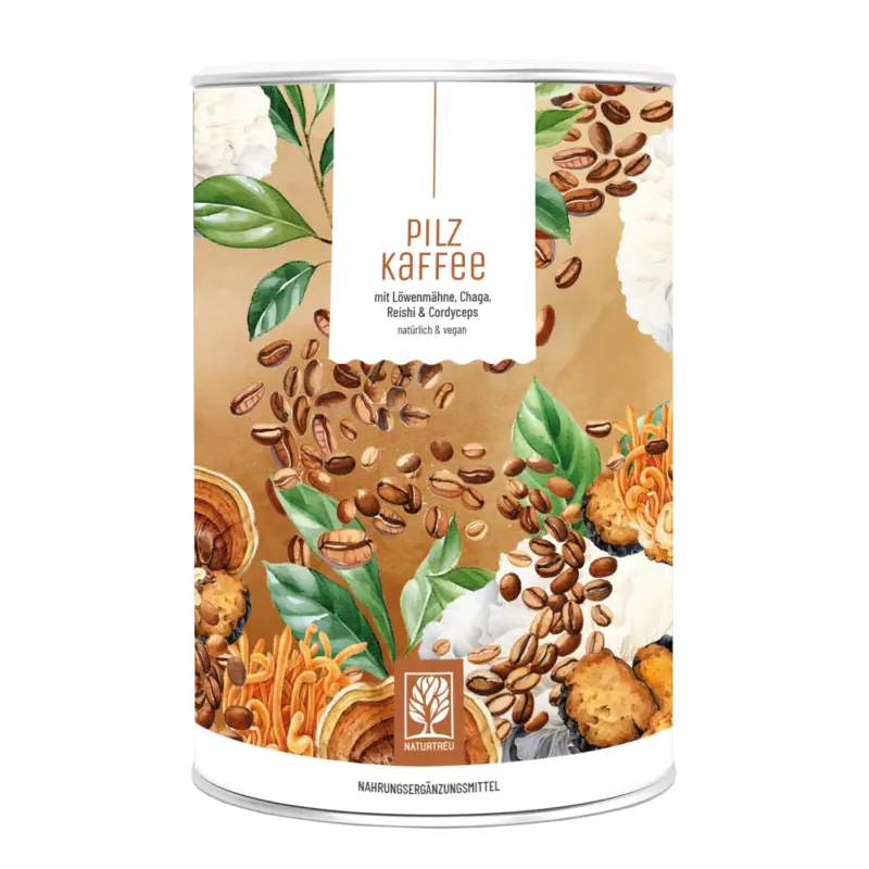 Pilzkaffee: Löwenmähne, Chaga, Reishi & Cordyceps
