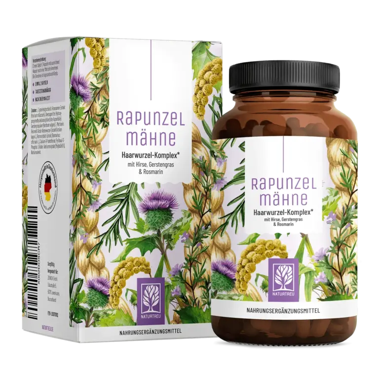 Rapunzelmähne: Haarwurzel-Komplex mit Hirse, Gerstengras & Rosmarin