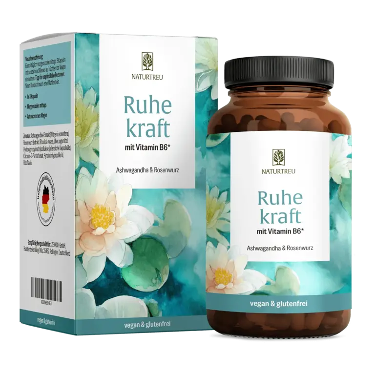 Ruhekraft: mit Vitamin B6, Ashwagandha & Rosenwurz – 1 Dose Ruhepol
