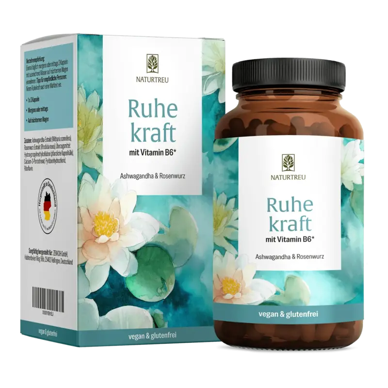 Ruhekraft: mit Vitamin B6, Ashwagandha & Rosenwurz – 1 Dose Ruhepol